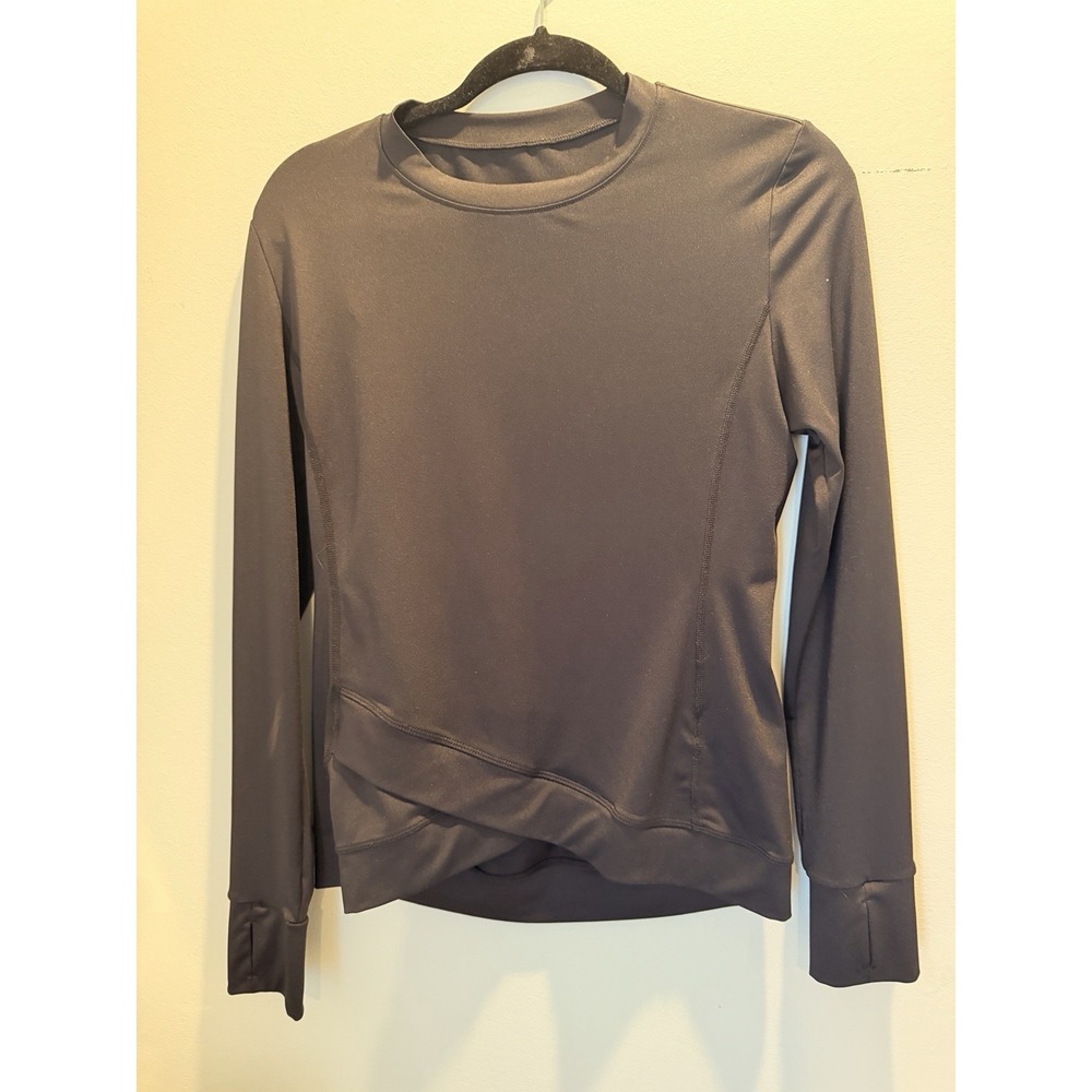 AKEWEI Compression Athletic LS Shirt Women's Workout Top Quick Dry Black M